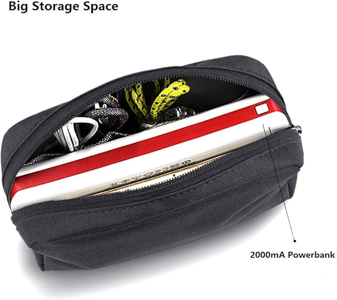 Universal Electronics/Accessories Soft Carrying Case Bag, Durable & Light-weight,Suitable for Out-going, Business, Travel and Cosmetics Kit (Small+Big-Black)