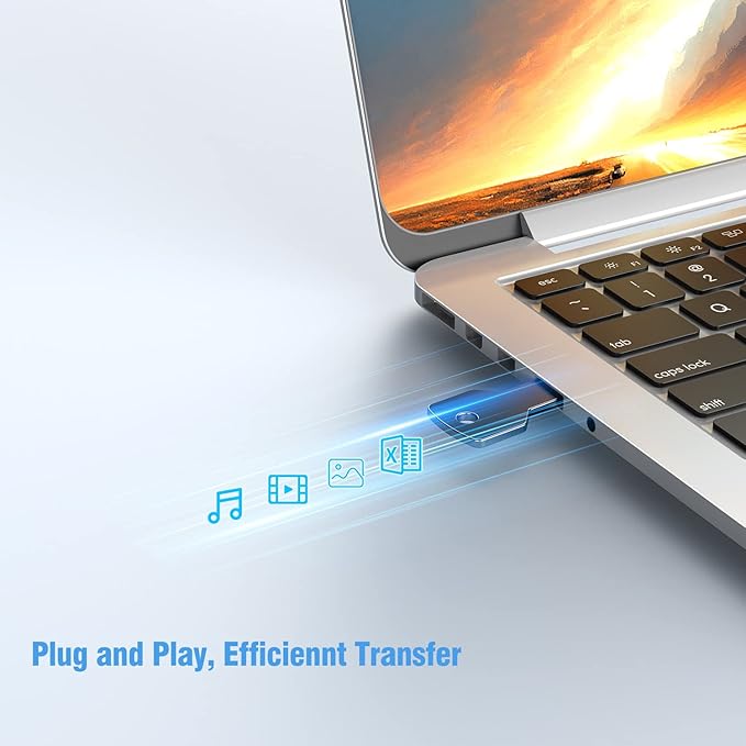 KOOTION 32GB USB Flash Drive, Metal Key Shaped 2.0 USB Memory Stick Pen Drive Black