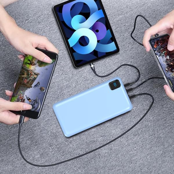 Portable Charger 50000 mAh Power Bank PD 30W and QC 4.0 PowerBank Fast Charging External Battery Pack with USB-C LED 3 Outputs & 2 Inputs Portable Charging for iPhone 15 14 13 pro, Samsung