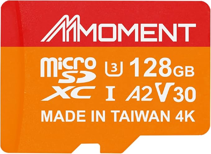 MMOMENT 128GB Micro SDXC Card MM23, A2, UHS-I, U3, V30, Class 10 Compatible, Read Speed Up to 160 MB/s, Write Speed Up to 100 MB/s, SD Adapter Included