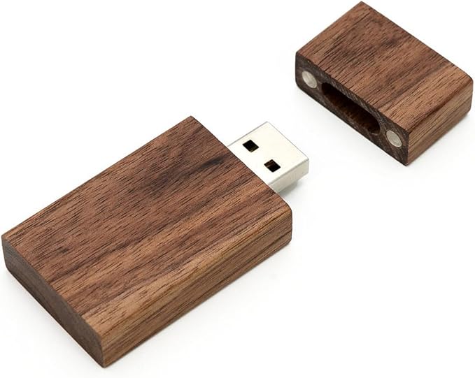 EASTBULL 100-Pack of 4GB Bulk Flash Drives, Wooden USB Flash Drives Walnut Wood Thumb Drive USB 2.0 Memory Stick for Data Storage (4 GB, 100 Units)
