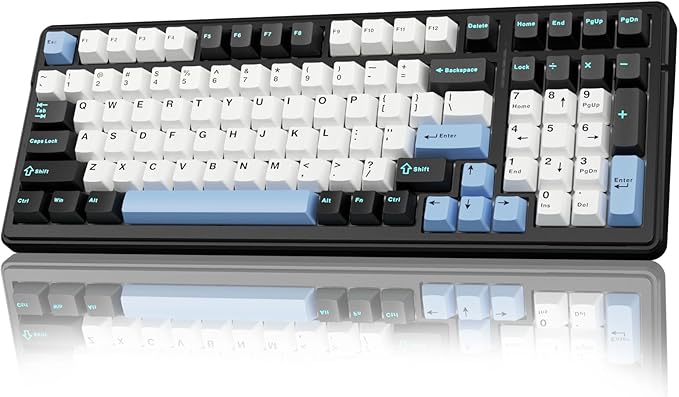 AULA F99 Wireless Mechanical Keyboard,Tri-Mode BT5.0/2.4GHz/USB-C Hot Swappable Custom Keyboard,Pre-lubed Linear Switches,RGB Backlit Gaming Keyboards for PC/Tablet/Xbox/PS4/PS5