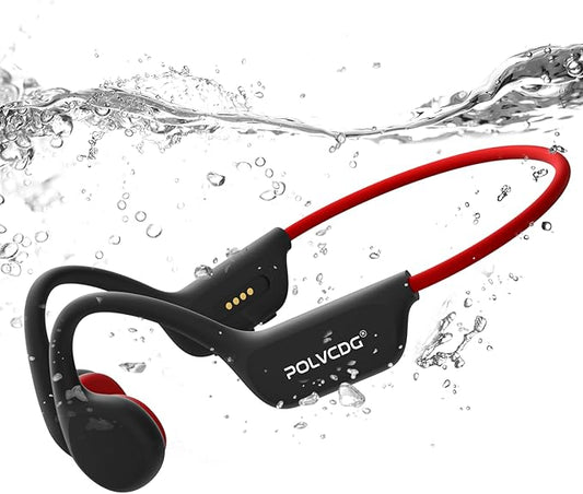 Swimming Headphones,IPX8 Waterproof Bone Conduction Headphones,32GB Memory Open Ear Headphones with Mic,Wireless Bluetooth Earphones Underwater Sport Earbuds for Workout Running Cycling Gift
