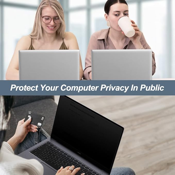 Laptop Privacy Screen 14 Inch Privacy Filter Screen Protector for 14Inch Laptop Anti Blue Light Glare Removable Filter