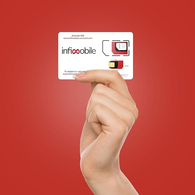 $15/Month | Infimobile Prepaid Plan: 3 Months| 5GB High-Speed Data Per Month | 2500 Minutes and 2500 Text| Prepaid Plan Service SIM Card | Nationwide Coverage | 4G, 5G V-Network