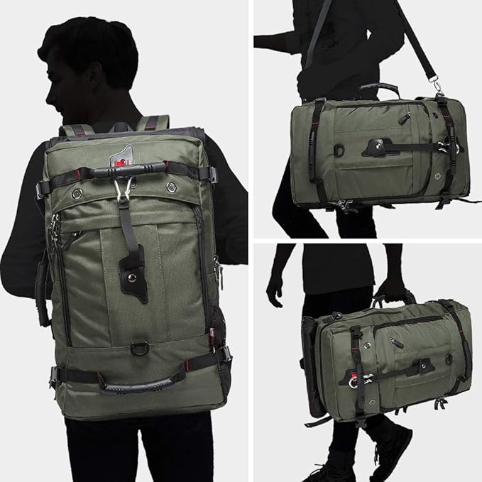 KAKA Travel Backpack, Carry On Backpack Durable Convertible Duffle Bag Fit for 15.6 Inch Laptop for Men and Women(Medium 35L)