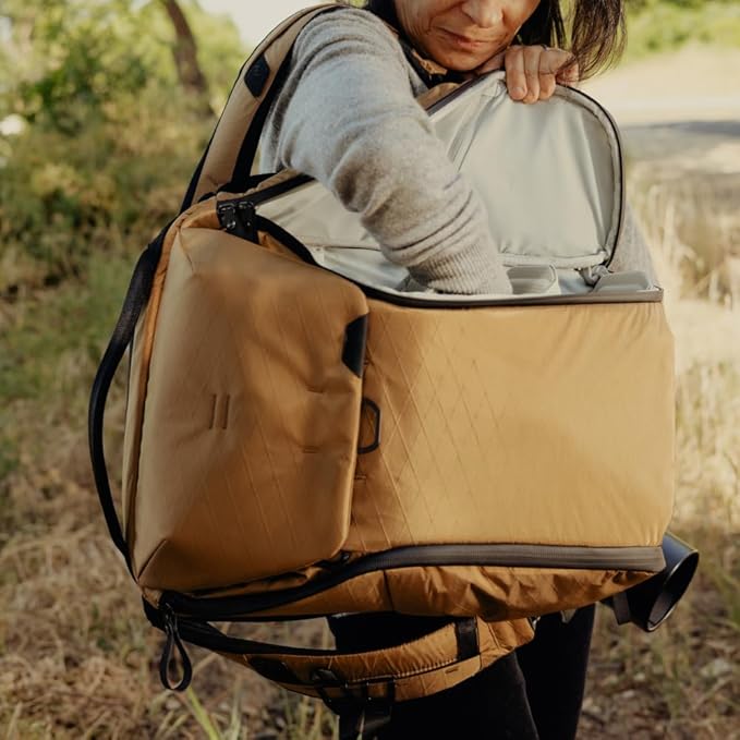 Peak Design Everyday Backpack 20L, Coyote, MagLatch Top, Dual Side Access, FlexFold Dividers, Fits 15" Laptop, For Camera Carry, Daily Commutes or Travel, Versatile Backpack for Men and Women