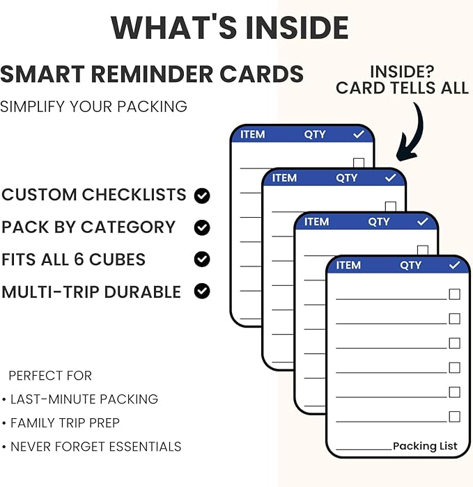 8 Set/6 Set/4 Set Compression Packing Cubes for Travel, Lightweight Vacation Travel Essentials, Travel Accessories for Suitcase Organizer Bags Set, Durable Luggage Organizer