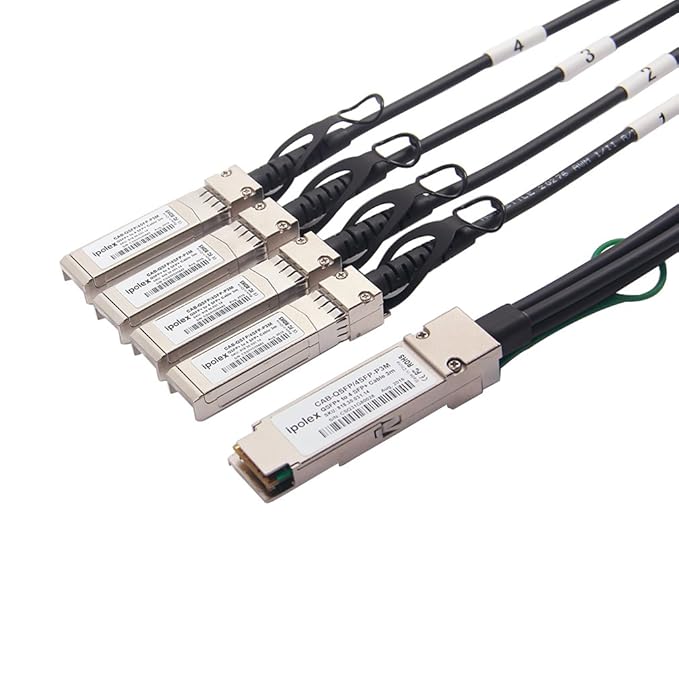ipolex 40G QSFP+ to 4x10G SFP+ Breakout DAC Twinax Cable for Cisco QSFP-4SFP10G-CU3M, 3-Meter(10ft), 40GBASE-CR4 Direct Attach Copper(DAC) Passive Copper Cable, for Cisco, Ubiquiti and More