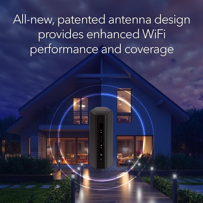 NETGEAR Nighthawk Dual-Band WiFi 7 Router (RS140) - Security Features, BE5000 Wireless Speed (up to 5.0 Gbps) - Covers up to 2,250 sq. ft., 80 Devices - 2.5 Gig Internet Port – Free Expert Help