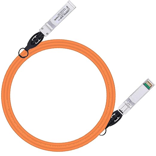 ipolex Colored 10G SFP+ Twinax Cable, Direct Attach Copper(DAC) Passive Cable, 3m (9.84ft) in Orange, for Cisco SFP-H10GB-CU3M, Meraki, Ubiquit, Mikrotik, Intel, Fortinet, Netgear and More