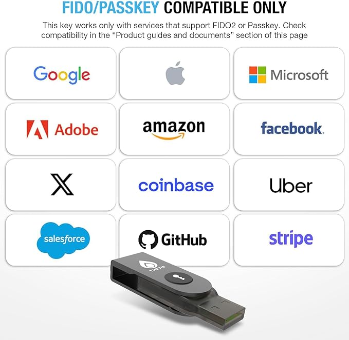 Thetis Pro-A FIDO2 Security Key Passkey Device with USB A & NFC, TOTP/HOTP Authenticator APP, FIDO 2.0 Two Factor Authentication 2FA MFA, Works with Windows/macOS/Linux/Gmail/Facebook/Dropbox/GitHub