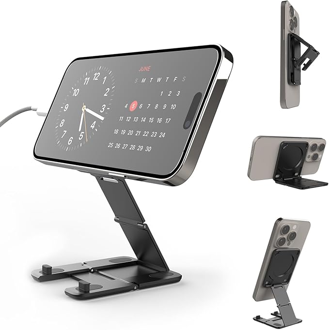 Kenu Stance+ 10-in-1 MagSafe Super Gadget, Magnetic Tripod Stand, Car Vent+Dash+CD Mount, Finger Holder, Airplane Mount, Selfie Stick, More