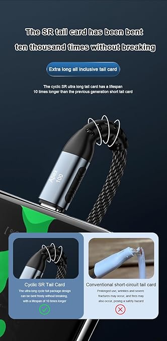 100W USB C to USB C Fast Charging Cable | PD 3.0 C to C Charger Cord with E-Marker Chip | Durable Nylon Braided 6 ft | Kave-Series Apex 100