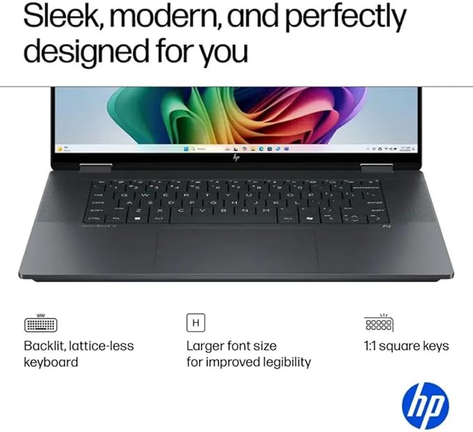HP OmniBook X Flip 2-in-1 Laptop,16" 2K Touchscreen Laptop Computer,Intel Core Ultra 7, Arc 140V GPU Copilot+ PC,16GB RAM 1TB SSD,Thunderbolt 4,W/3-in-1 Accessories, with Lifetime Office,Win 11 Pro