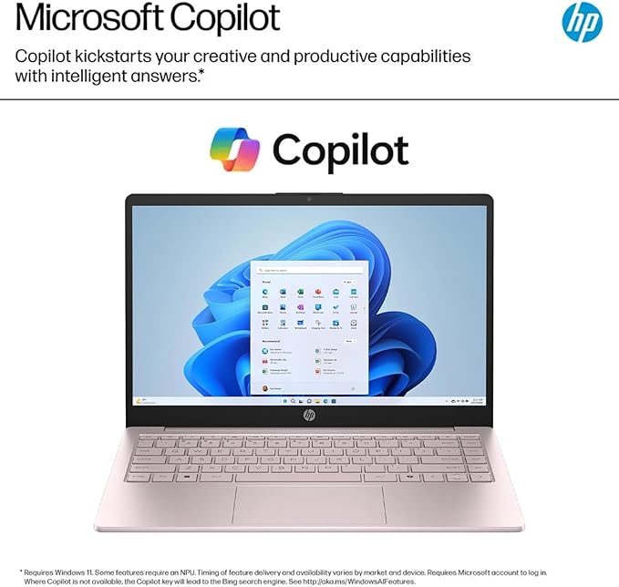 HP Ultrabook, Intel CPU, 4GB RAM, 1.6TB Storage (128GB OnBoard w/ 512GB Portable Drive + 1TB OneDrive), Up to 12 Hours Battery Life, Windows 11 Pro, Tranquil Pink, w/WOWPC 3-in-1 Bundle
