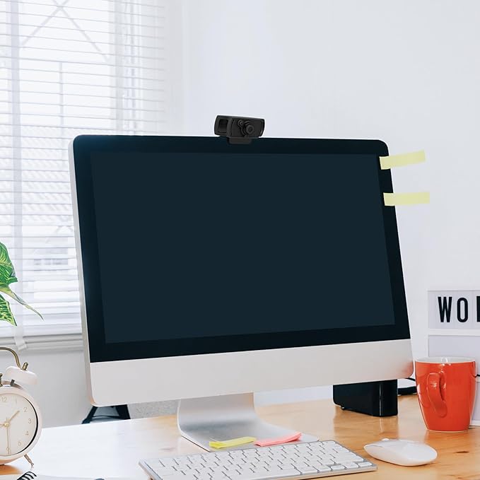 Webcam Cover for Logitech C920x HD Pro Stream Webcam - Premium Silicone Privacy Shutter Case for Logitech C920 C922 C930 Series Web Camera Lens, (1 Pack, Black)