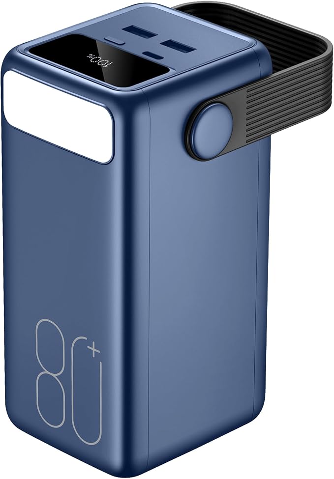 Portable Charger 80000mAh Power Bank, 22.5W Fast Charging USB C Battery Pack, 3 Outputs, LED Display & LED Light, External Huge Capacity Cell Phone Battery Bank for iPhone, Samsung, iPad, Outdoor