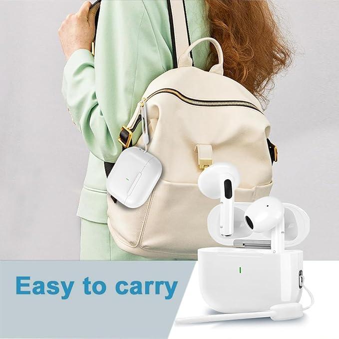 Headphones Ear Buds Bluetooth Headphones Wireless Earbuds Built-in 4 HD Microphones Earphone Latest Smart ChipsUSB-C Charging Case,Up to 40 Hours of Battery Life,for Android,Sports,Workout