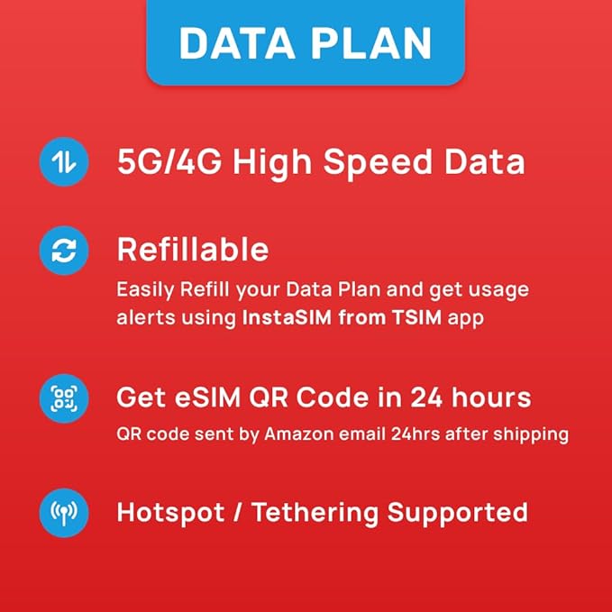 China Hong Kong Macau Taiwan eSIM | 10GB Super Saver Refillable Plan! QR Code Sent via Email in 24Hrs - Scan & Use Immediately | Auto Activating 30 Day Validity | Hotspot | Data-Only No Phone Number