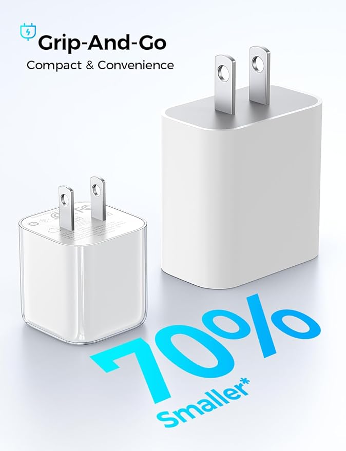 MAGIC JOHN 45W USB C Charger Block, Ultra-Fast Charging for iPhone 15/16/17 & More, Compatible with iPhone, iPad, Samsung, and Other USB C Devices White