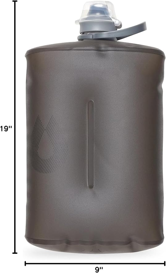 HydraPak Stow - Collapsible Backpacking Water Bottle (350ml, 500ml, 1L) - BPA Free, Ultra Light, Spill-Proof Twist Cap