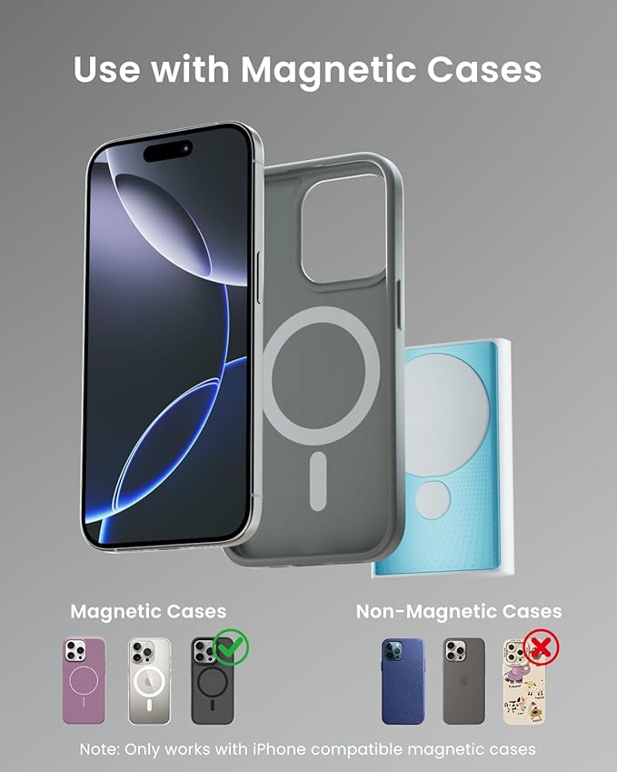 Kesguar Magnetic Portable Charger, 10000mAh 22.5W PD Super Fast Charging Wireless Power Bank. Ultra-Strong Magnet, USB C in&Out Battery Pack for Magsafe, iPhone 17/16/15/13/12 Pro Series, Blue