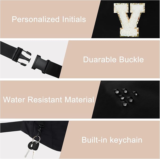 MAXTOP Large Crossbody Fanny Pack with 4-Zipper Pockets,Gifts for Enjoy Sports Festival Workout Traveling Running Casual Hands-Free Wallets Waist Pack Phone Bag Carrying All Phones