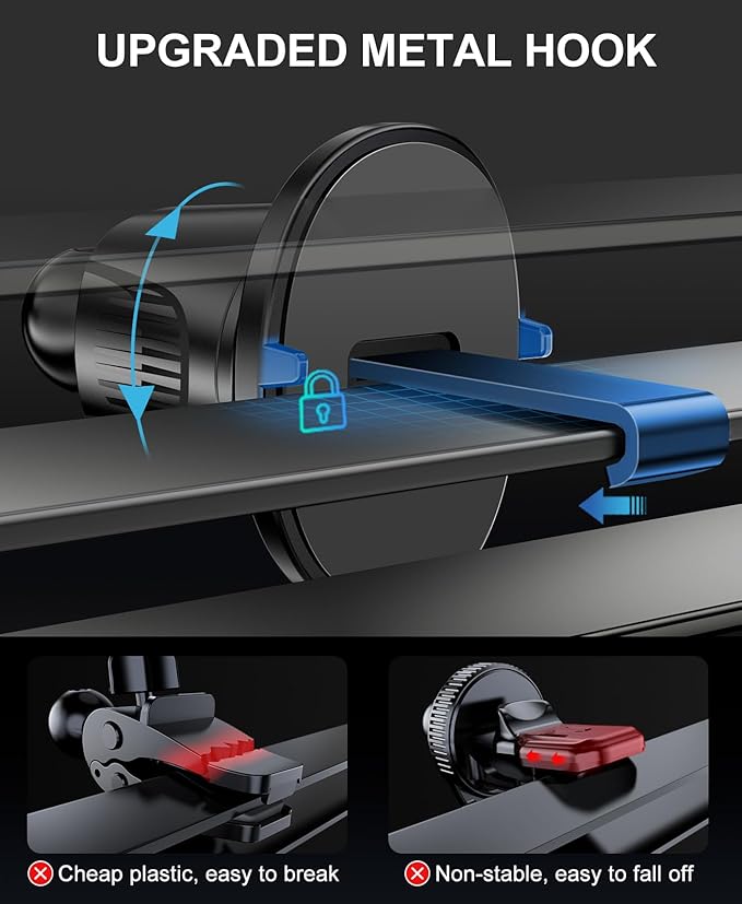 Beeasy Wireless Car Charger, 15W Fast Charging Auto Clamping Car Charger Cell Phone Holder Mount Vent for iPhone 15 14 13 12 Pro Max 11 XR XS X, Samsung Galaxy S24 Ultra S23 S22 S21+ Note 20, etc