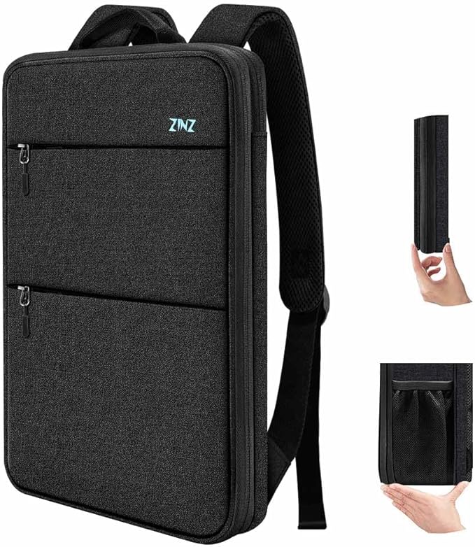 ZINZ Slim & Expandable Laptop Backpack 15 15.6 16 Inch Sleeve with USB Port, Spill-Resistant Notebooks Bag Case for Most 14-16 Inch MacBooks Surface-Books Dell HP Lenovo Asus Computers,B04K01