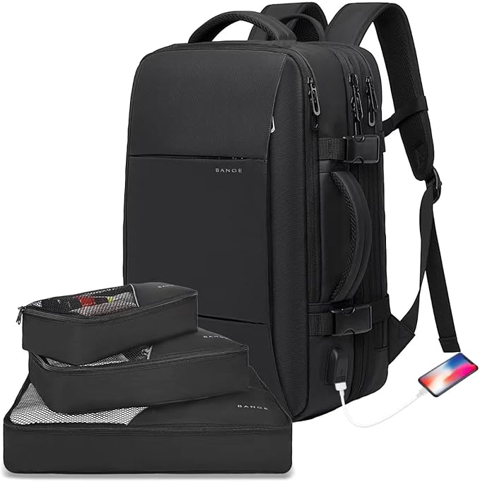 45L Carry On Backpack, Weekender Travel Backpacks, 17.3 inch Laptop Back Pack Business Expandable Bag for Men and Women… (Blake45L（with3cubes))…