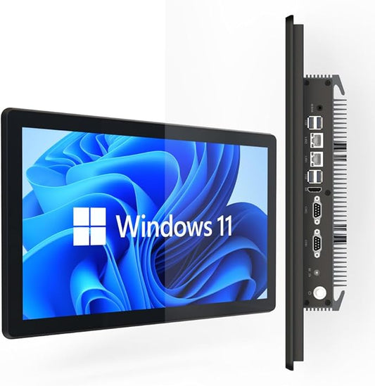 YanKe 21.5" Industrial Computer Touch Screen 10 Point Touch Industrial Computer, Resolution 1024 * 768 450nit, RJ45*2 USB*4 com*2 HD*1 WiFi+BT(7300U/8+256)