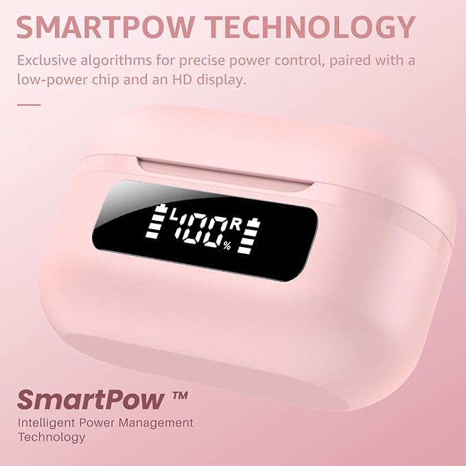 TOZO NC9 Hybrid Active Noise Cancelling Wireless Earbuds, 6 Mics ENC Clear Call, IPX8 Waterproof, in Ear Bluetooth 5.3 Headphones Stereo Bass Ear Buds 59H Playtime with LED Display 32 EQs via APP