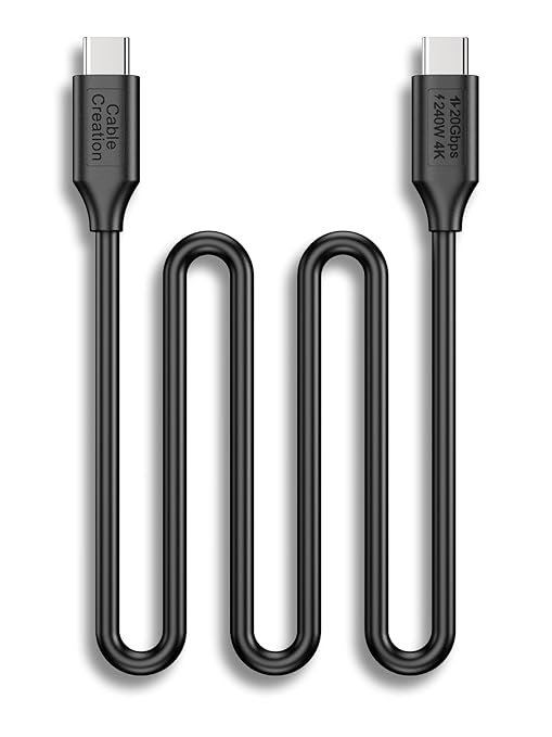 CableCreation USB C Short Cable 3.3 ft,USBC Monitor 8K@30Hz/4K@120Hz, 240W Type C Charging,20G USBC Data,USB C 3.2 Gen 2x2 for Thunderbolt 4/3,Cellphone, Laptop, Android Auto, Carplay,iPhone 15/16/17