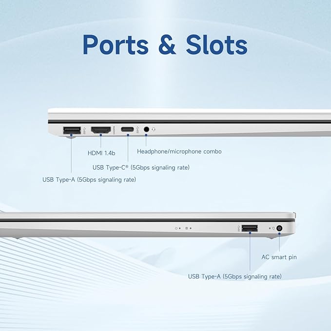 HP Essential 2025 Laptop, 17.3" FHD, CORE 7 (Beats i7 1355), 32GB RAM, 2TB SSD, FP Reader, Backlit KB, Webcam, Wi-Fi 6, Windows 11 Home, Silver, Bundle with ADATA 512GB External SSD