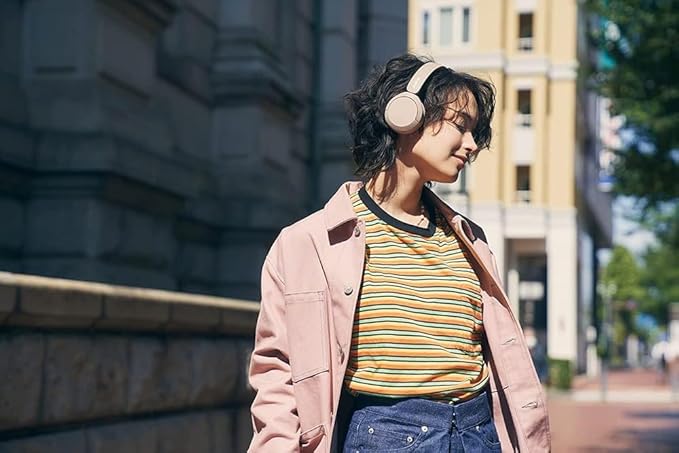 Sony WH-CH520 Wireless Headphones Bluetooth On-Ear Headset with Microphone and up to 50 Hours Battery Life with Quick Charging, Cappuccino
