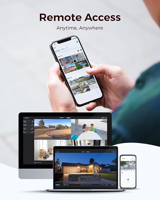 REOLINK NVR RLN8-410-White, 8 Channel, Network Video Recorder for Home PoE Security Camera System, Only Work with 16MP/12MP/4K/8MP/5MP/4MP Reolink Camera, 24/7 Recording to Pre-Installed 2TB HDD