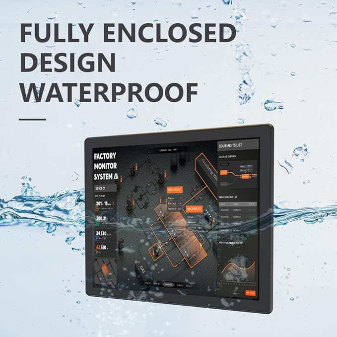 YanKe 21.5" Industrial Computer Touch Screen 10 Point Touch Industrial Computer, Resolution 1024 * 768 450nit, RJ45*2 USB*4 com*2 HD*1 WiFi+BT(N5095/8+128)