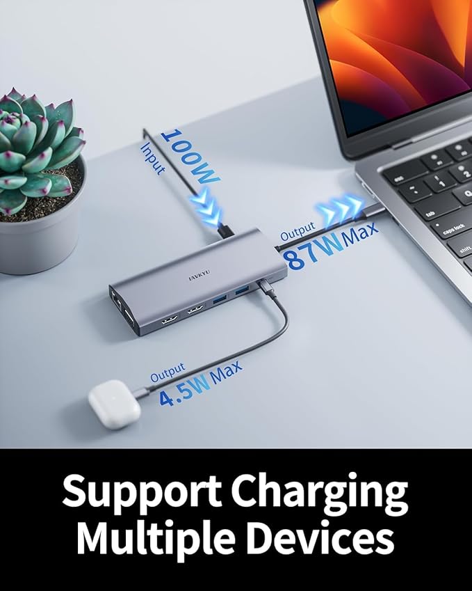 USB C Laptop Docking Station, Docking Station Dual Monitor, 13 in 1 DockingStation 3 Monitors with 2HDMI,VGA, Ethernet,7USB C/A Port, 100w PD, SD/TF, USB C Hub for Dell/HP/Surface/Lenovo Laptop