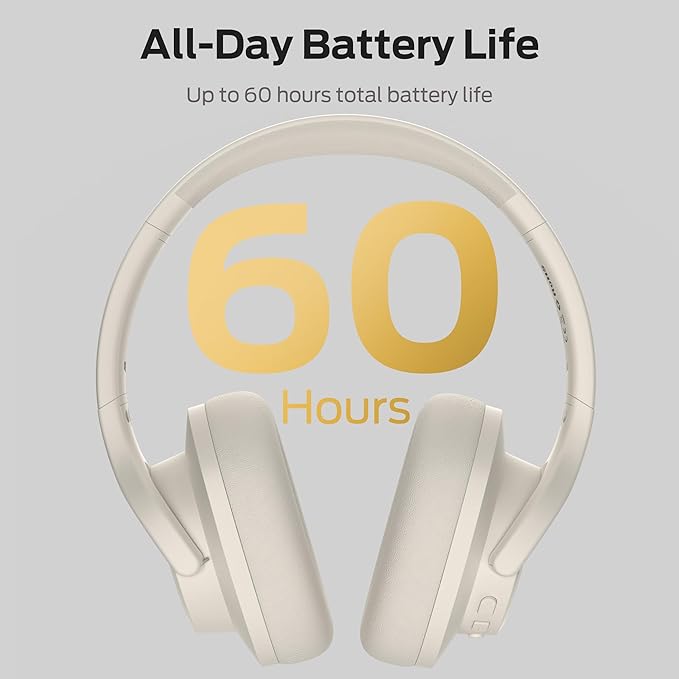 Monster Mission 200 Bluetooth Headphones, Wireless Headphones with 3 EQ Modes, Low Latency HiFi Stereo Foldable Lightweight Headset, 60H Playtime,Deep Bass for Home Office Cellphone PC Ect