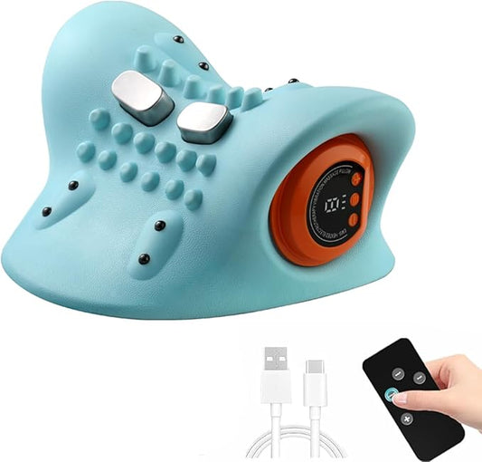 3-in-1 Neck Massager,Neck Massager Pillow with Heat,Pulse,Vibration,3 Modes Neck and Shoulder Massager for Pain Relief Deep Tissue Relaxation,Shoulder,Back Comfort