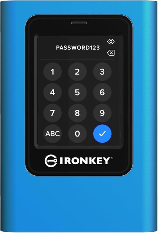 Kingston IronKey Vault Privacy 80 7.6TB External SSD | FIPS 197 | XTS-AES 256GB Encrypted | Touch Screen PIN | Secure Data Protection | IKVP80ES/7680G