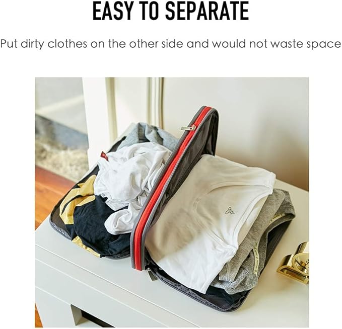 Bee Nesting BeeNesting Waterproof Compression Packing Cubes 5/6/8 sets, Large Travel Packing organizers for Carry on Luggage, 2 Sides Expandable Storage Bags