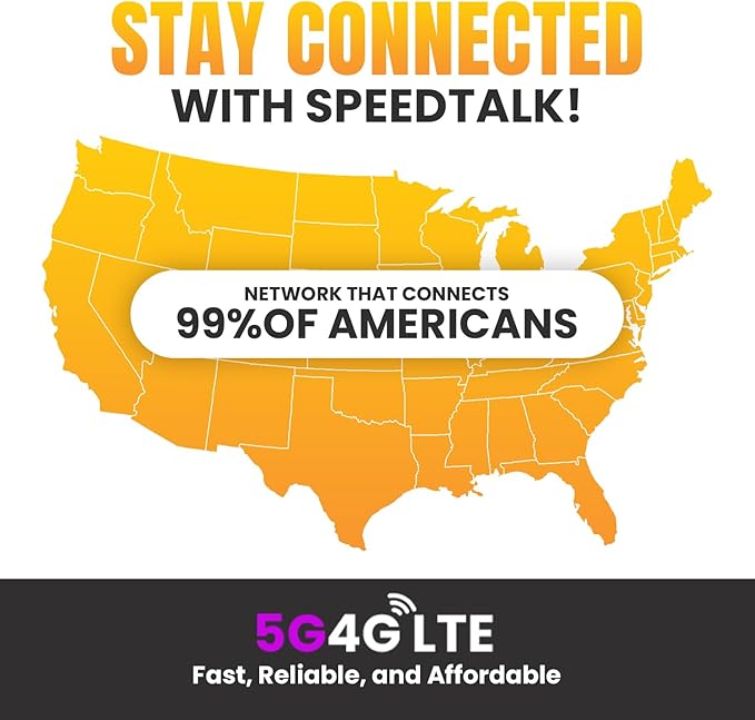 SpeedTalk Data Only SIM Card Prepaid USA Coverage | 2GB for 30 Days | 5G/ 4G LTE Network for IoT, GPS Trackers, Tablets, Trail Cameras | Triple Cut 3-in-1 SIM Kit | No Voice & No Text