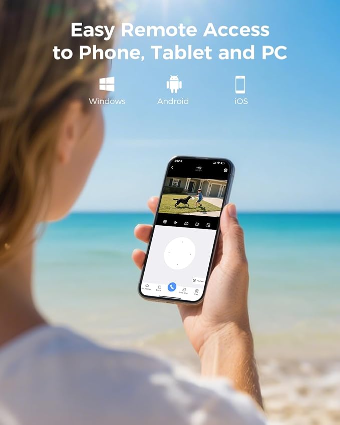 Hiseeu [16CH Expandable] 2.4G/5G Wireless Pro Security Camera System, 10.1" LCD 8MP Monitor, Wired Plug-in Powered 4Pcs 5MP Outdoor Indoor Cameras, One-Way Audio, Waterproof, Motion Detection, 1TB HDD