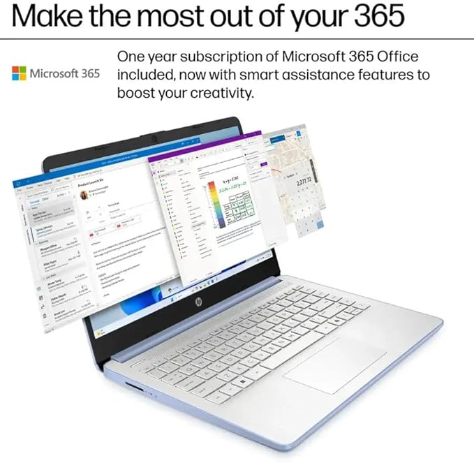 HP Ultrabook, Intel CPU, 4GB RAM, 1.6TB Storage (128GB OnBoard w/ 512GB Portable Drive + 1TB OneDrive), Up to 12 hrs Battery Life, Windows 11 Pro, Sky Blue, w/WOWPC 3-in-1 Bundle