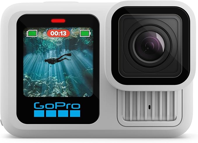 GoPro Limited Edition HERO13 Black in Polar White - Waterproof Action Camera with 5.3K60 Video, 27MP Photo