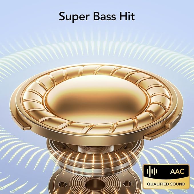 Mfish Open-Ear Headphones, Open-Ear-Earbuds Wireless Bluetooth, Waterproof Bone Conduction Over-The-Ear Headphones, Impactful Sound with Adaptive Bass Boost, Comfortable Fit Running Headphones, Yellow