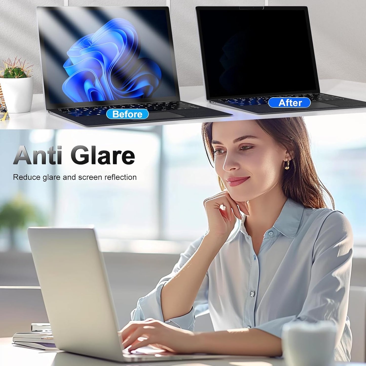 FILMEXT Privacy Screen for Microsoft Surface Laptop 15 inch 7th Model 2037/2108, Removable Anti-Spy Filter Anti-Glare (for Surface Laptop 7th 15" Privacy Screen Protector 2024)