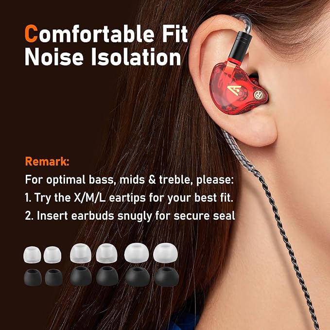 Vibes 202ML Wired Earbuds - HiFi in Ear Headphones - Noise-Isolating Ear Buds w/ Mic - Clear Sound, Deep Bass, Comfort-Fit Earphones - MMCX–Lightning for iPhone 5–14, Silver Plated Cord, Carrying Case